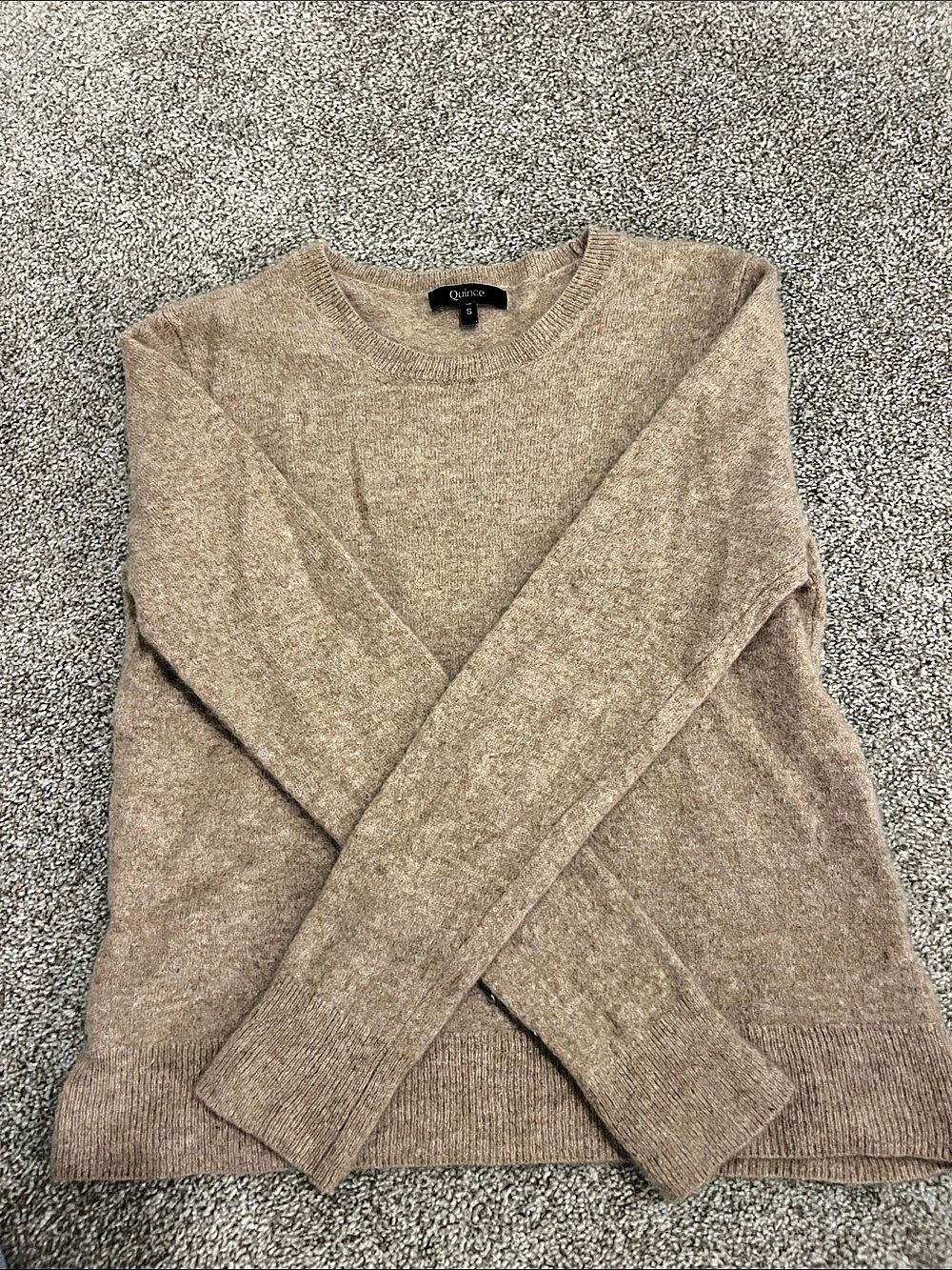 Quince Mongolian Cashmere Crewneck Sweater Oatmeal Size Small